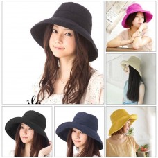 Mujer Summer Outdoors Beach Sun Hat Foldable Wide Brimmed Fisherman Hat Cap HT  eb-44319962